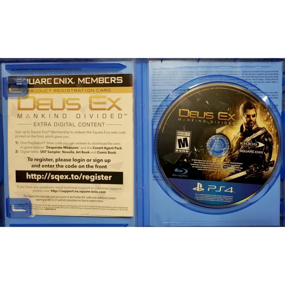 Deus Ex: Mankind Divided-Day One Edition (Sony PlayStation 4  PS4,CIB FAST SHIP